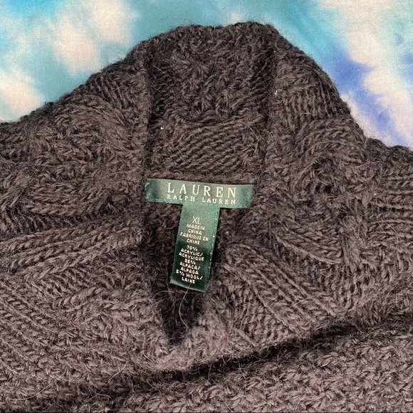 Black Cable Knit Ralph Lauren Sweater - Picture 2 of 7